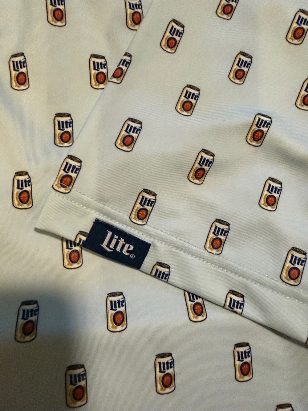 Miller Lite Blue Printed Polo Shirt - Men’s Golf Polo - Picture 3 of 4